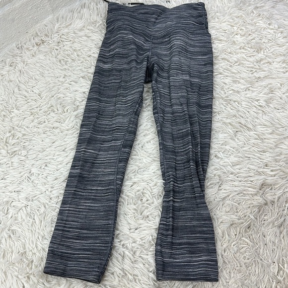 Lululemon Align Crop 21" *Cross Waist Mini Space Dye Herringbone Heathered Black - Picture 1 of 6
